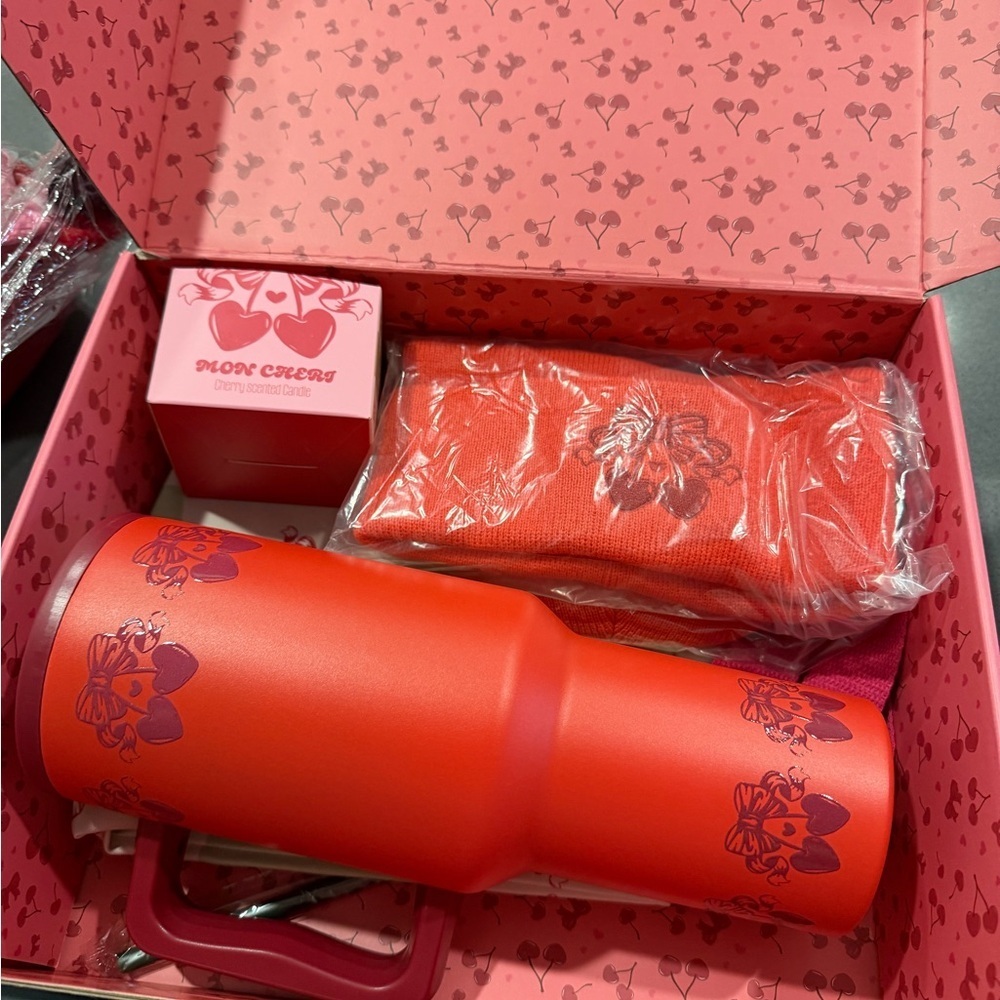 Cherry themed Gift box- Floral Accent